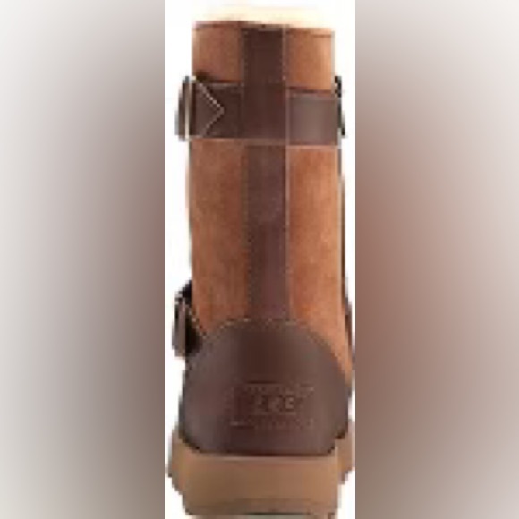UGG BREIDA WATERPROOF Leather/Suede Sheepskin Lined w/Grip Outsole Boots - Picture 5 of 14